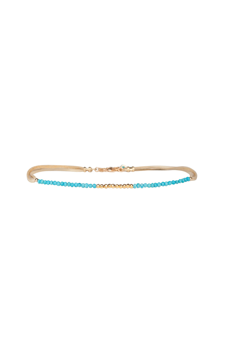 Goddess Gemstone Choker in Turquoise and Gold