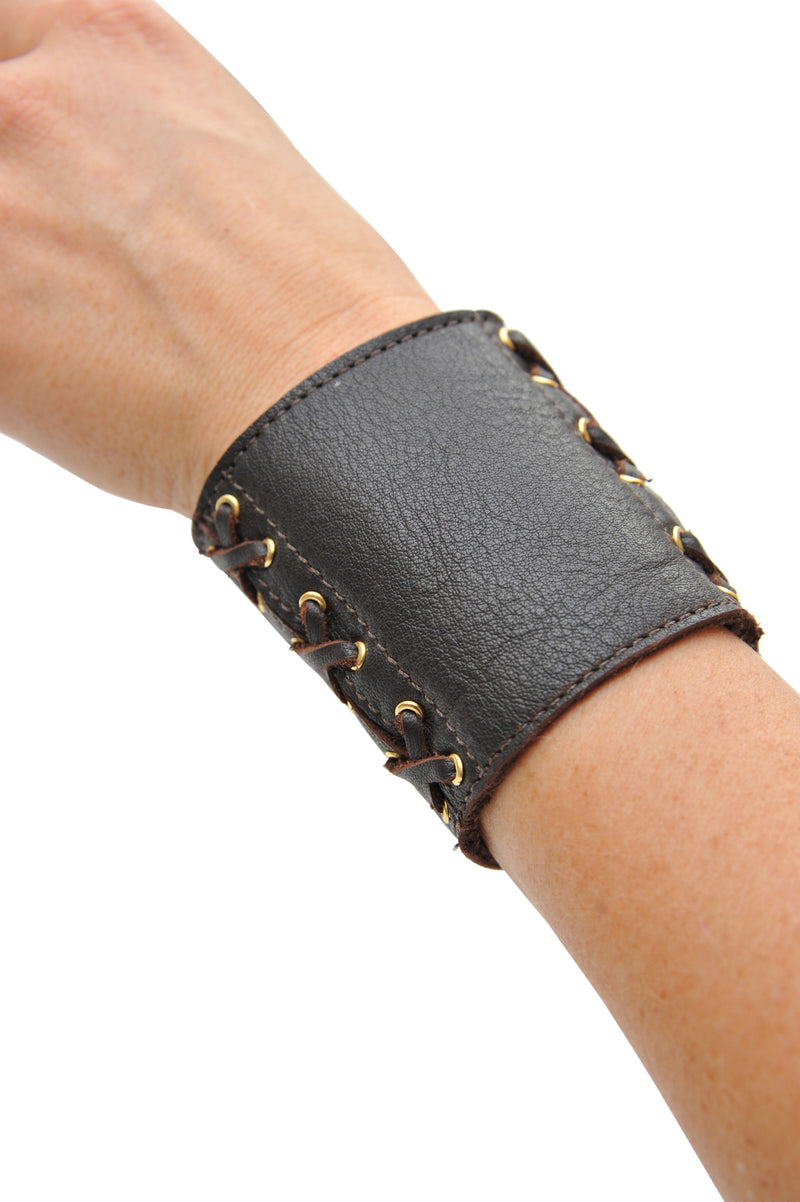 Leather Lace Up Cuff