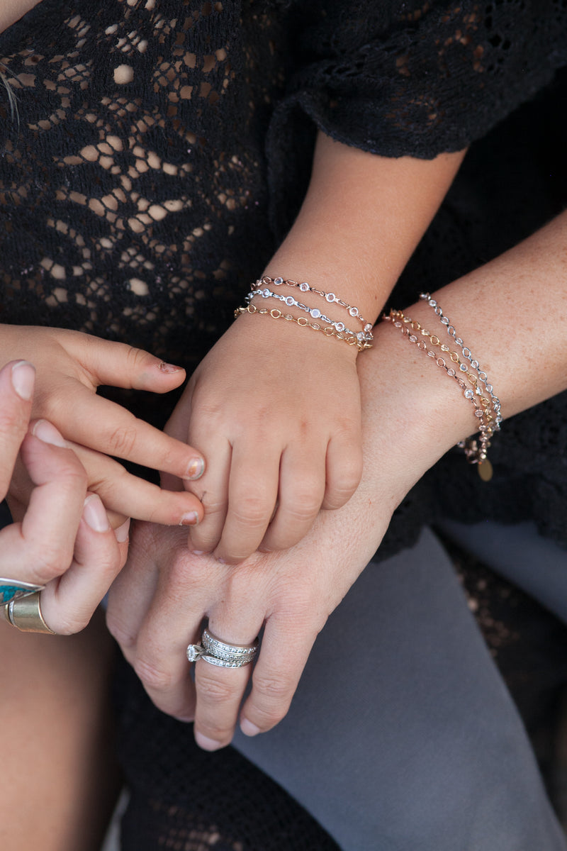 Swarovski Crystal Necklace & Bracelet Sets:  ROSE GOLD crystal options