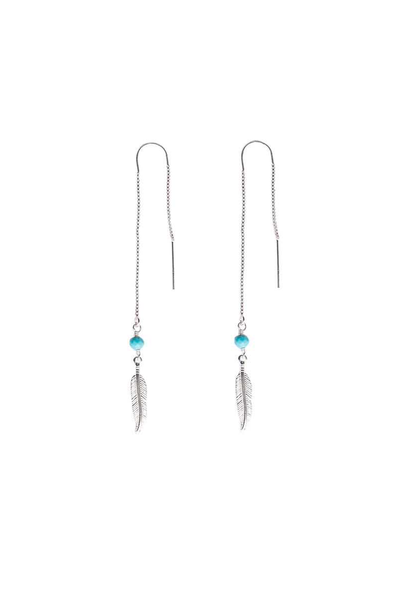 Turquoise Native Sun Threader Earrings