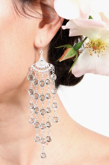 Bridal Chandelier Crystal Earrings