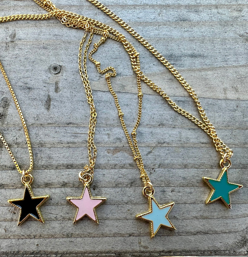 Rose Quartz Star Necklace | Dainty Celestial Jewelry | Rose Gold Star |  Crystal Witch Jewelry | Cosmic Witch Star Pendant |