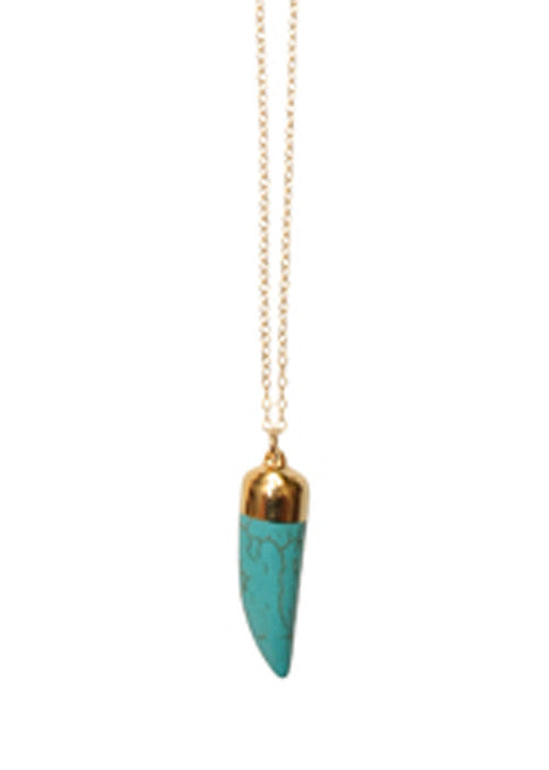 CROPTurquoise Tusk Necklace72dip