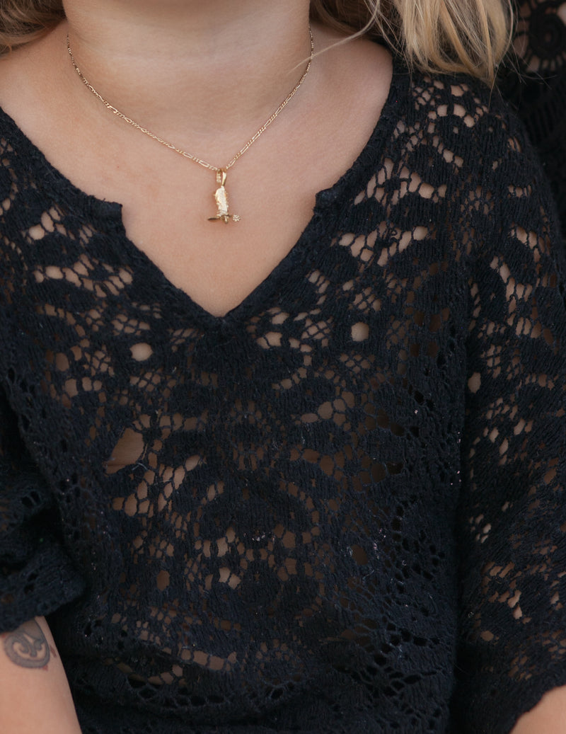 The Cowgirl Cutie Necklace in Gold