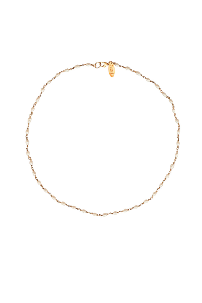 Bridal Oval Freshwater Pearl Link Necklace – Heather Gardner