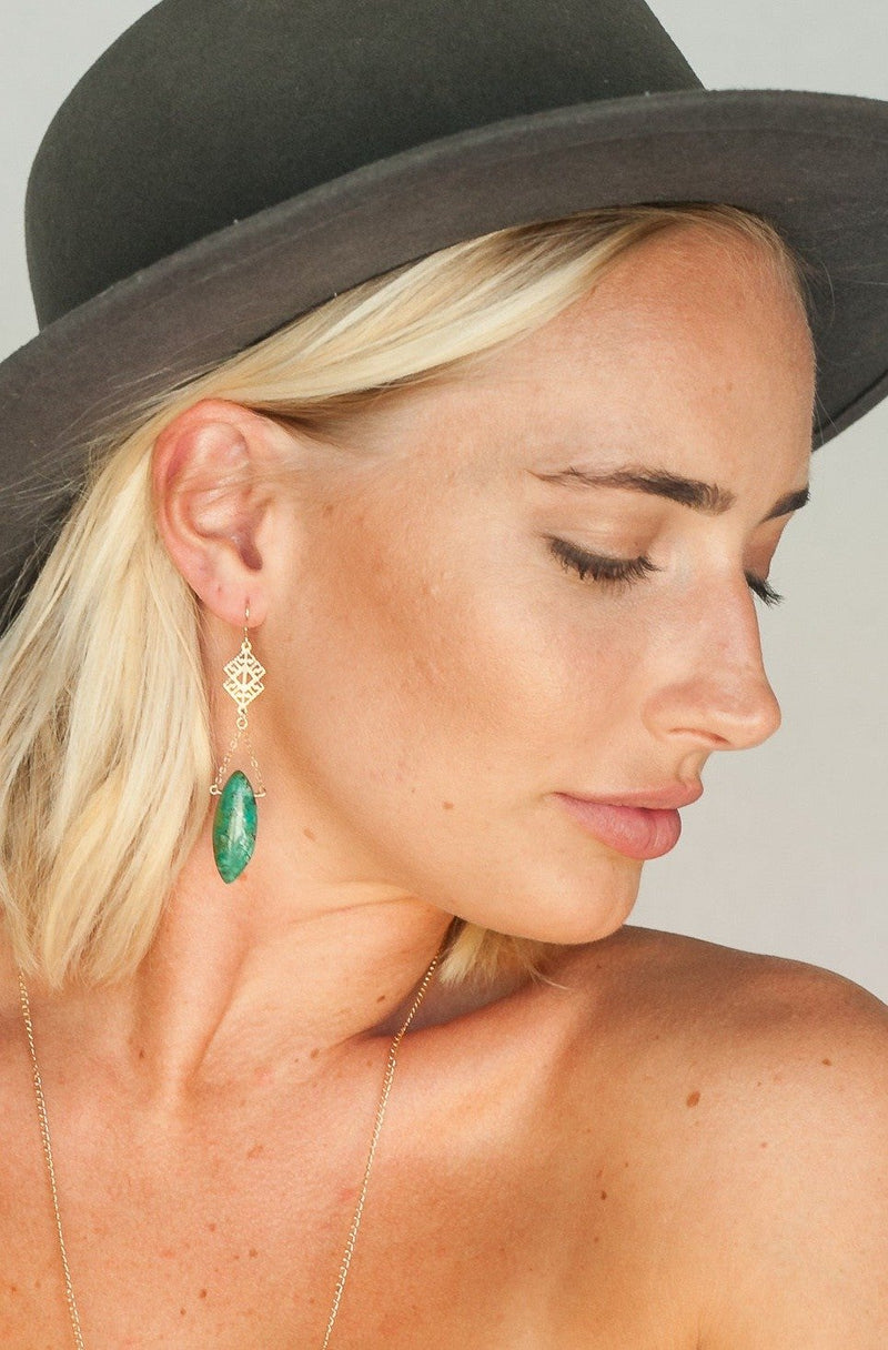 Arizona Turquoise Chain Earrings