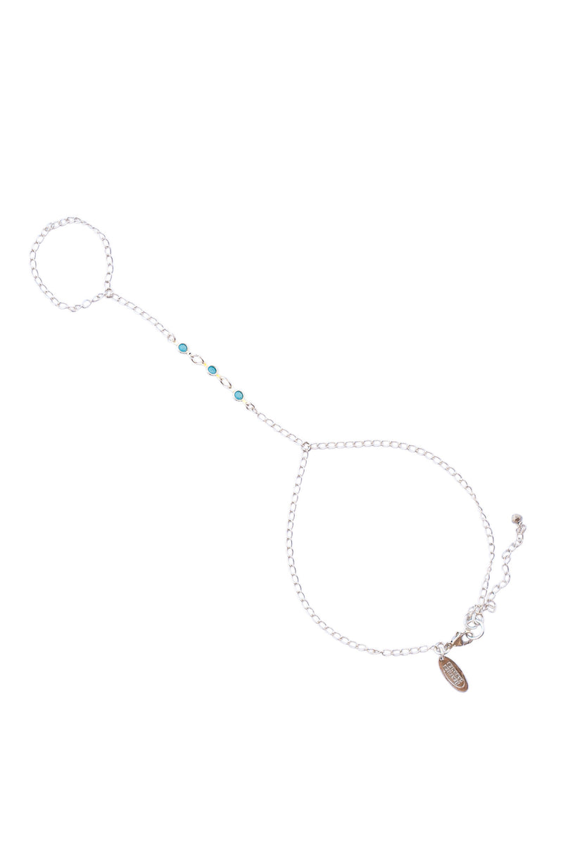 Turquoise Crystal Hand Chain