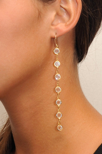 Foxy Crystal Drop Earrings