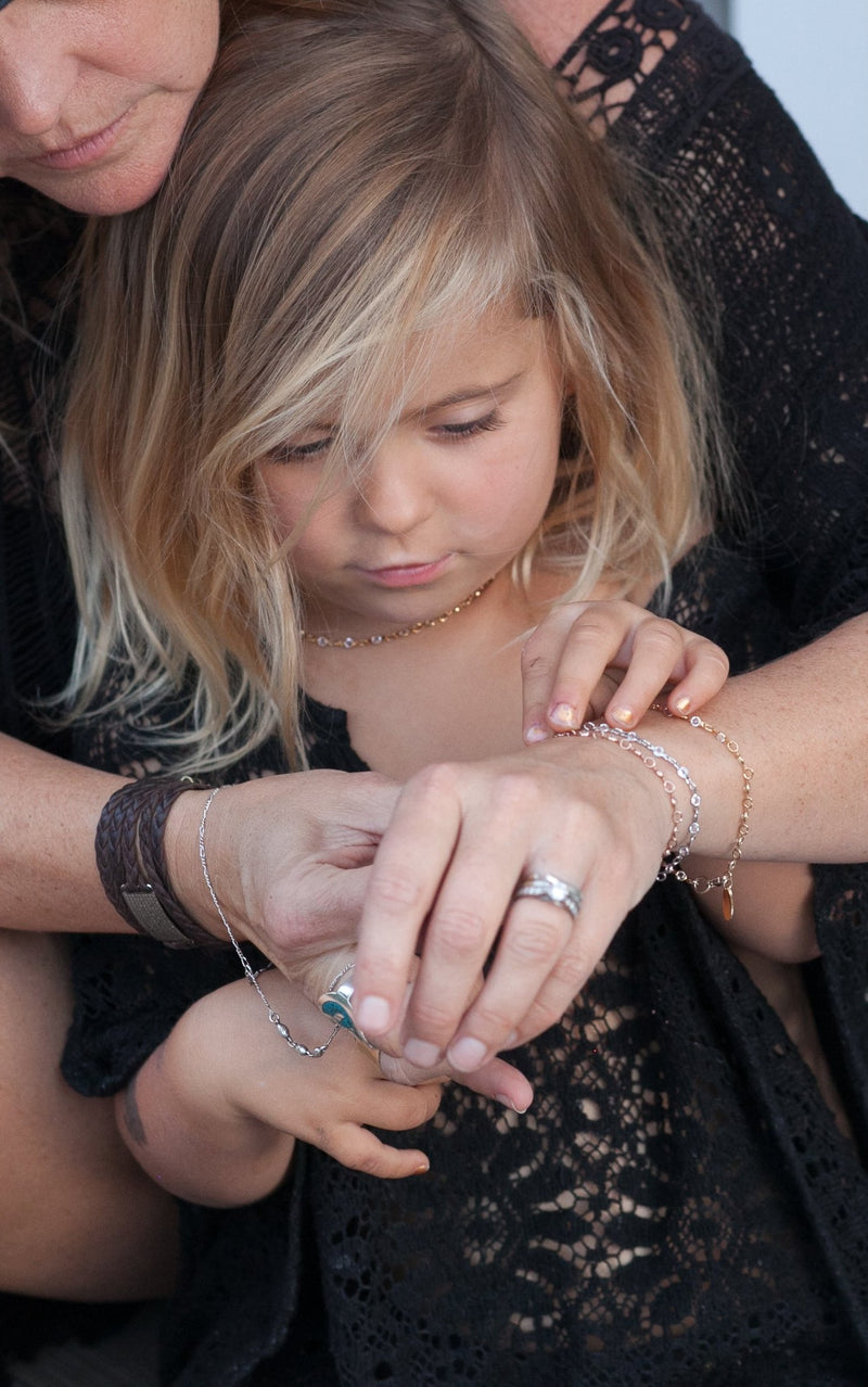 SILVER Swarovski Crystal Kids Necklace & Bracelets:  various crystal options