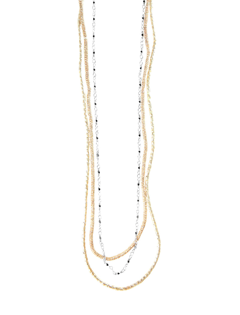 Triple Layer Petite Crystal Ethiopian Necklace