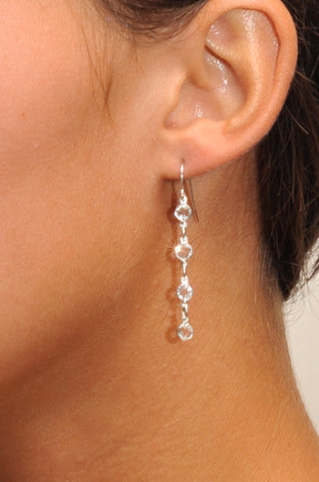 Classy Petite Crystal Drop Earrings