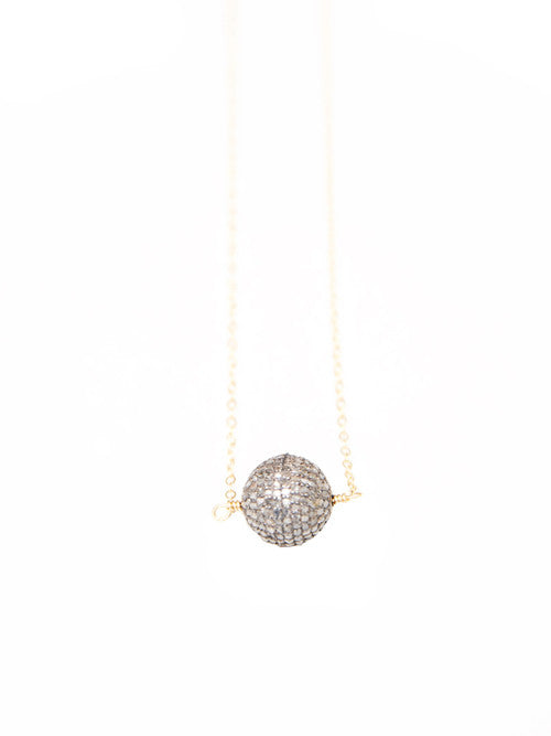 website Malibu Diamond Ball Necklace